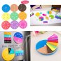 52 Pack Magnetic Fraction Tiles Circles Educational Math Manipulatives Learning Games