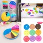 52 Pack Magnetic Fraction Tiles Circles Educational Math Manipulatives Learning Games