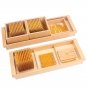 Montessori Math Educational Toys Gold Beads Material Symbols With Trays Kids