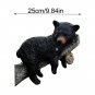 Funny Black Bear Cub Napping Hanging Out In A Tree Figurine Animal Figurines Wall-Mounted