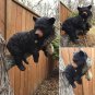 Funny Black Bear Cub Napping Hanging Out In A Tree Figurine Animal Figurines Wall-Mounted