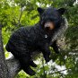 Funny Black Bear Cub Napping Hanging Out In A Tree Figurine Animal Figurines Wall-Mounted