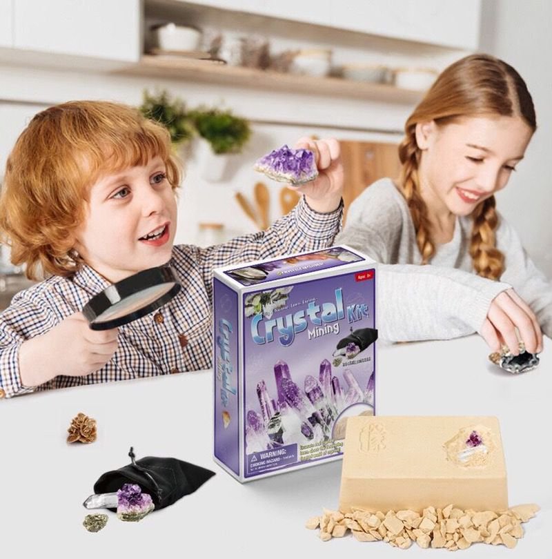 DIY Mining Crystal Pirate Treasure Gems Archaeology Children's Puzzle Exploration Excavation Toys