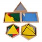 Wooden Montessori Constructive Triangles Triangle Matching Toy