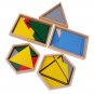 Wooden Montessori Constructive Triangles Triangle Matching Toy