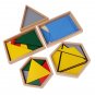 Wooden Montessori Constructive Triangles Triangle Matching Toy