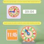 Wood Learning Clock Toddler Time Learning Toy Clocks With 48pcs Cards Time And Clocks