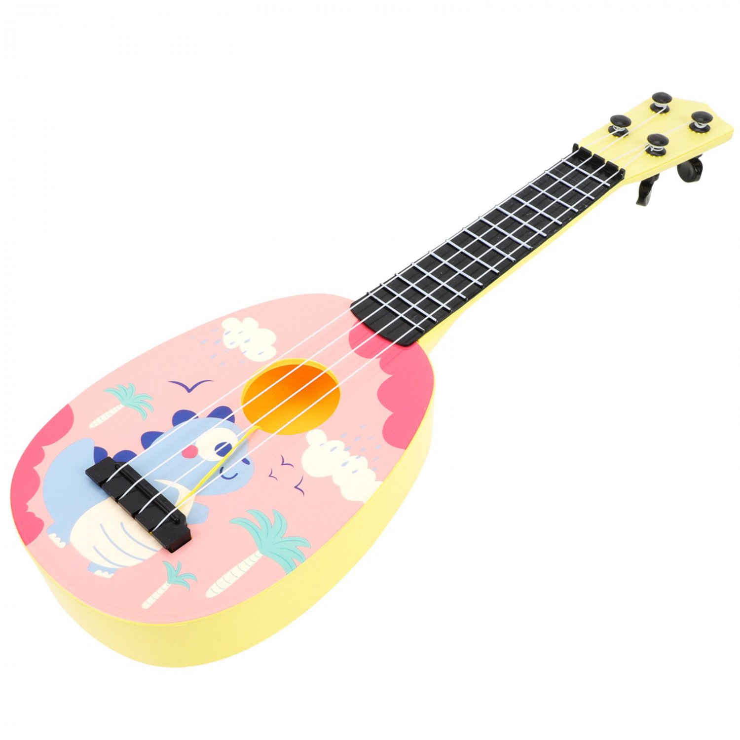 Simulation Ukulele Toy Plastic Children Plaything Musical Instrument Playing Kids