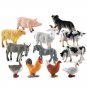 Farm Animal Figurine 12pcs Realistic Simulated Poultry Action Figure Farm