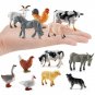 Farm Animal Figurine 12pcs Realistic Simulated Poultry Action Figure Farm