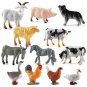 Farm Animal Figurine 12pcs Realistic Simulated Poultry Action Figure Farm