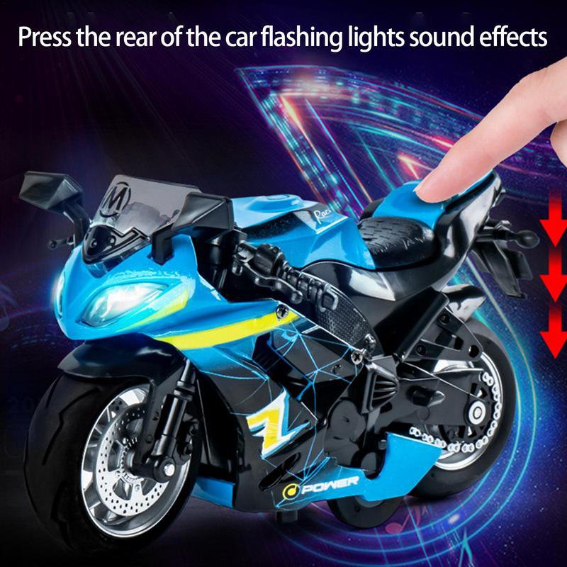 Simulation Alloy Motorcycle Model Toy Vehicle Collection Sound Light Off Road Autocycle