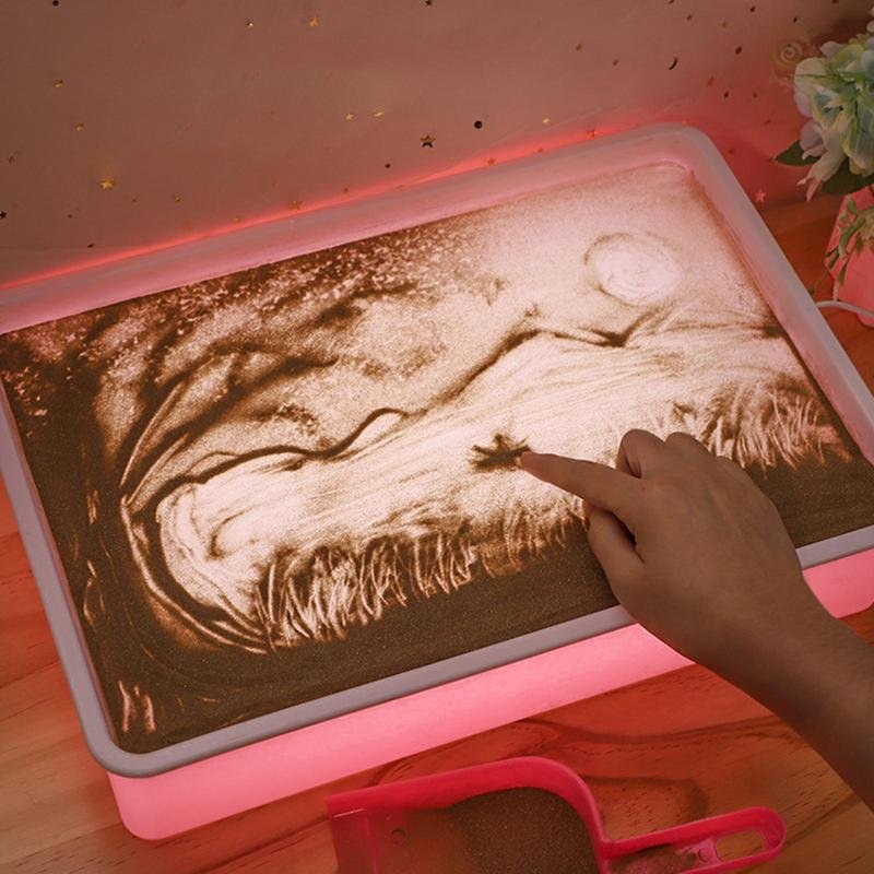 Sand Painting Light Box Sand Art Table Toys Art Supplies Birthday Gifts For Girls And Boys