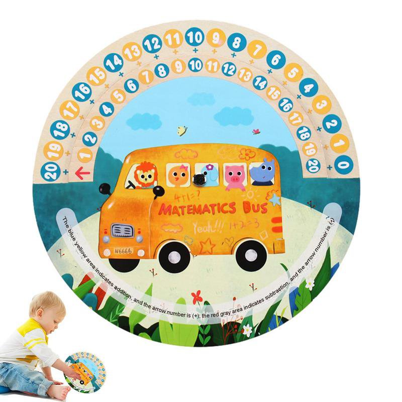 Math Activity Toys Number Counting Toys 1-20 Wooden Board Toy For Kindergarteners