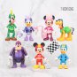 Disney Rubber Figure Decoration 7 Racer Mickey Minnie Racing Scene Car Decoration Cake Decoration