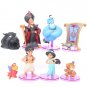 8PCS Disney Princess Figure Toy Jasmine Evil Monkey Tiger Aladdin and His Lamp PVC