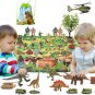 50pcs Animal World Diy Dinosaur Model Toys With Game Mat Realistic Toys