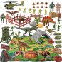50pcs Animal World Diy Dinosaur Model Toys With Game Mat Realistic Toys