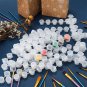 50 Strips Empty Paint Strips Paint Cup Pots Clear Storage Paint Containers Mini Painting