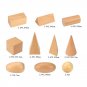 Montessori Cognitive Toys 3D Shapes Geometry Blocks Bricks Wooden Geometric Solids Learning