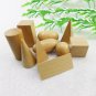 Montessori Cognitive Toys 3D Shapes Geometry Blocks Bricks Wooden Geometric Solids Learning