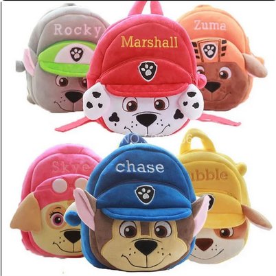 Pawed Dog Plush Backpack Chasing Marshall Patrolling Cartoon Character Illustration Kindergarten
