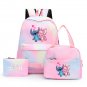 3pcs Disney Lilo Stitch Colorful Backpack with Lunch Bag for Women Student Teenagers Rucksack