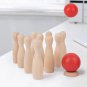 Q6PD Montessori Skittle Toy Bowling Board Game Interactive Leisure Sports Educational