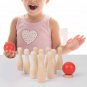 Q6PD Montessori Skittle Toy Bowling Board Game Interactive Leisure Sports Educational