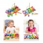 Kids Brain Training Fishing Game Educational Plug Toy Fruit Chopping Brain Training Catching