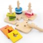 Wooden Puzzle for Ages 3 And Up Puzzle, Geometric Stacker Toy