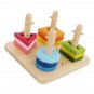 Wooden Puzzle for Ages 3 And Up Puzzle, Geometric Stacker Toy