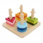 Wooden Puzzle for Ages 3 And Up Puzzle, Geometric Stacker Toy