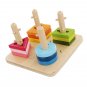 Wooden Puzzle for Ages 3 And Up Puzzle, Geometric Stacker Toy