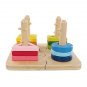 Wooden Puzzle for Ages 3 And Up Puzzle, Geometric Stacker Toy