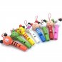 Musical Instrument Wooden Mini Cute Animal Whistle Toys Kids