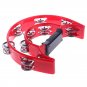 Double Row Half Moon Musical Tambourine Percussion Drum Party Gift Toy