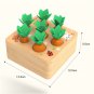 Pulling Carrot Toys Montessori Wooden Puzzles for Baby Cognition Ability Sorting Game