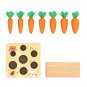 Pulling Carrot Toys Montessori Wooden Puzzles for Baby Cognition Ability Sorting Game