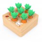 Pulling Carrot Toys Montessori Wooden Puzzles for Baby Cognition Ability Sorting Game