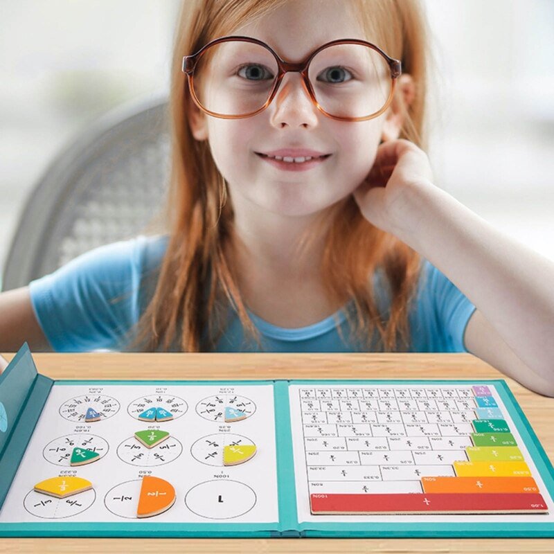 Magnetic Fraction Tiles & Fraction Circles Activity Set Math Manipulatives for Elementary