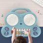 Baby Musical Piano Toy with Lights Toddler Electronic Piano Keyboard Drum Toy