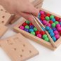 1 Set Montessori Busy Board Color Sorting Game Clamp Beads Toy
