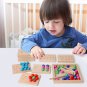 1 Set Montessori Busy Board Color Sorting Game Clamp Beads Toy