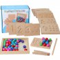 1 Set Montessori Busy Board Color Sorting Game Clamp Beads Toy