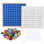 Wooden Math Learning Board Toy, Montessori 1-100 Consecutive Numbers