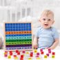 Wooden Math Learning Board Toy, Montessori 1-100 Consecutive Numbers