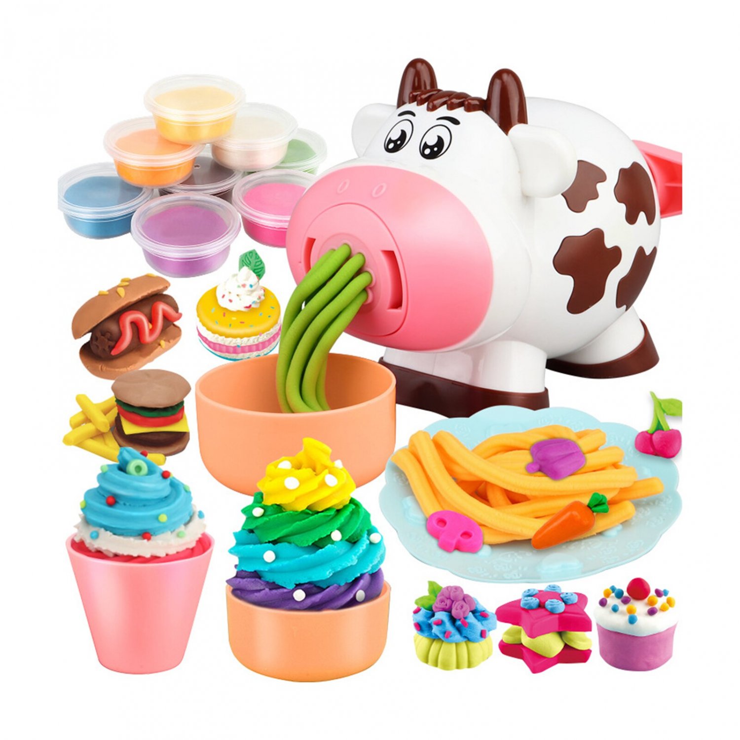 Pig Noodle Machine Toy Color Mud DIY Dough Tool Non-sticky Play House Toy