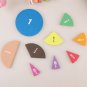 Circular Numbered Fractions Mathematics Teaching Tool EVA Round Shape Fractions