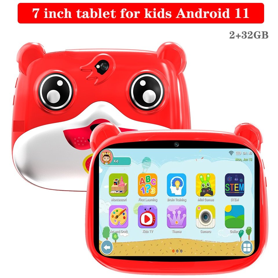 Kids Tablet Learning Tablet for Kids Android 11 2GB 32GB Toddler Educational Toy